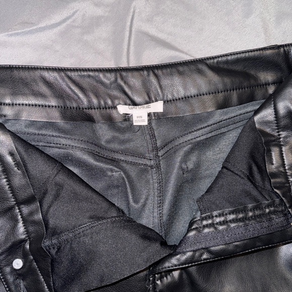 Black Faux Leather Pants- Garage - Picture 3 of 3